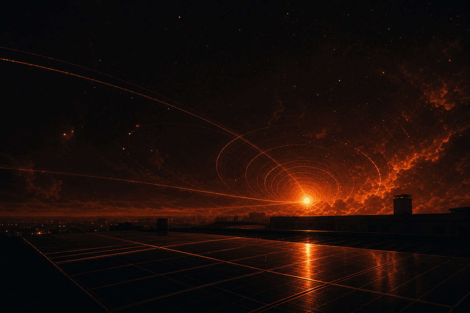 Atmospheric signal backdrop for communications module